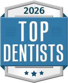 A badge indicating that Dr. Sharon Eder, a Westchester County orthodontist, is a Top Dentist for the past 4 years